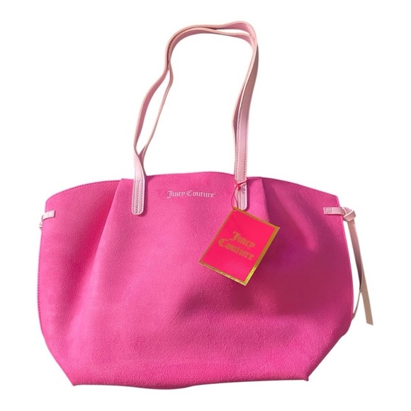 NWT-JUICY COUTURE-LARGE PINK TOTE BAG - Picture 1 of 7